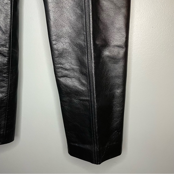 Danier Black Genuine Leather Bootcut Pants Size 2 - Picture 6 of 7